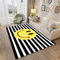 GX-YJX Como Schlafzimmer Moderne Nette Teppich Nachttisch Kinder Einfache Teppich Anti-Rutsch-Bereich Schwarz 110X130Cm