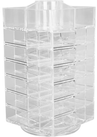 Yinhing Organizzatore Girevole per Torre di Rossetti, 53 Slot Torre per Rossetti Cosmetici Trasparente di Grande capacità per Rossetti