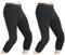 Basketballhose Mit Knieschonern, Knieschoner-Kompressionshose,Gepolsterte Hose Mit Knieschützern 3/4 Capri-Kompressionshose Für Basketball, Fußball, Baseball (Schwarz,XXL)