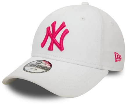 New Era 9Forty - Berretto per bambini New York Yankees, bianco/rosa, bianco, 4-6 Anni