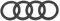 Audi 8Y4853742C716 Ringe Logo Emblem Aufkleber schwarz/anthrazit, nur für Sportback