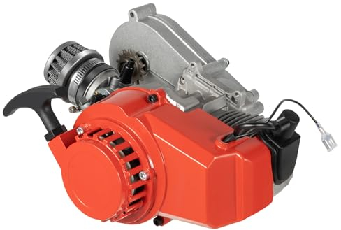 ROGONPDK Engine Motor 2 Takt Motor 49 CC Motor Dirtbike Motor Pocket Bike Motor Einzelzylinder Mini Motor für Mini Dirt Bike Beach Bike 28x23x13.3CM