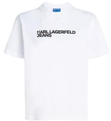 KARL LAGERFELD JEANS Damen Reg Essential Tee Tshirt, Weiß, L EU