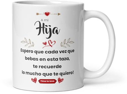 Kembiove Taza personalizada con foto y texto | Tazas Hija | Regalos personalizados | Fotos personalizadas regalo | Tazas personalizadas