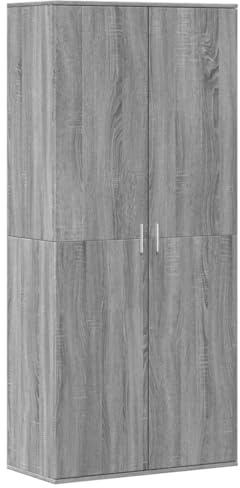 vidaXL Schuhschrank Grau Sonoma 80x39x178 cm Holzwerkstoff