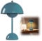 DASIAUTOEM Pilzlampen Tischlampe, LED Akku Tischlampe Kabellos, 3000k-6000k Moderne Aufladbar, Touch Dimmbar Tischleuchte Macaron Lampe​ mit 3 Helligkeits Modi, Retro Nachttischlampe (Blau)