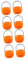 TOYANDONA 8 Stk Halloween-Kürbislaterne Kürbiseimer mit Griff Laternendekor halloween pumpkin halloweenkürbis Tragbarer Kürbis-Süßigkeitseimer für Halloween Halloween-Kürbis-Süßigkeitshalter