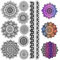 craspire Transparente Stempel Mit Blumenmuster Silikon Transparent Mandala Stempel Blumenstempel Siegel Vintage Wiederverwendbare Bastelstempel Versiegelung Für Handgefertigte Journaling Karten Foto