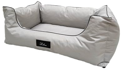 Lebon - Hundebett Malin Plus -80cm, 100cm und 120cm - Orthopädisch - Hochwertig und Made in EU - Pflegeleicht, Robust und Wasserabweisend - Hoher Rand - Waschbar (L)