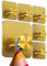 4smile Handtuchhalter ohne Bohren, 6er Set, Gold - Badezimmer Handtuchhalter aus Edelstahl, moderne Klebehaken, hohe Tragkraft - Wasserfeste Haken für Bad, Haken selbstklebend, Handtuchhaken