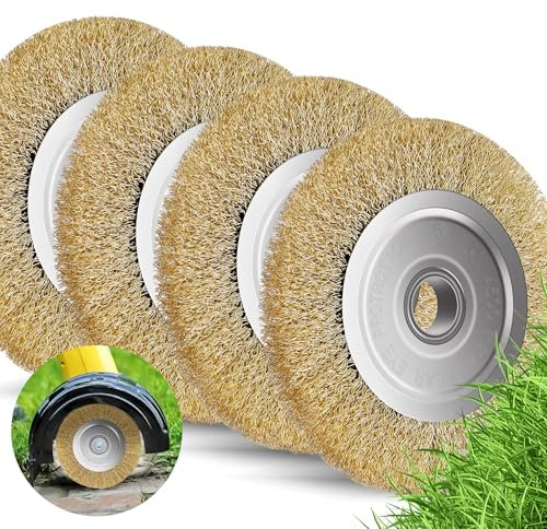 Forever Speed Lot de 2 Brosse Debroussailleuse,10mm Large Brosse de Desherbage,110 x 16 mm Brosse Debroussailleuse Thermique Pour enlever la mousse des mauvaises herbes