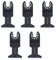 Wjelet 5 Pcs 45mm Wide Coarse Oscillating Saw Blades, Multi Tool Blades for Dewalt Makita, Double-Row Teeth Multitool Blade Japanese Tooth Oscillating Saw Blades Black for Wood Metal Plastic Cutting