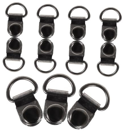 OATIPHO 30 Piezas Botas Remaches Ganchos Para Botas Hebilla De Zapato Ganchos Para Cordones De Botas Remaches De Anillo d Ganchos De Encaje Hebilla De Bota De Zapato Acero Inoxidable
