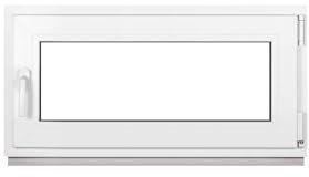 Framex Finestra in Plastica Bianca Larghezza x Altezza 120 x 60 cm (1200 x 600 mm) Doppi Vetri (32 mm), Anta-Ribalta, Girevole DIN Destra – Premium