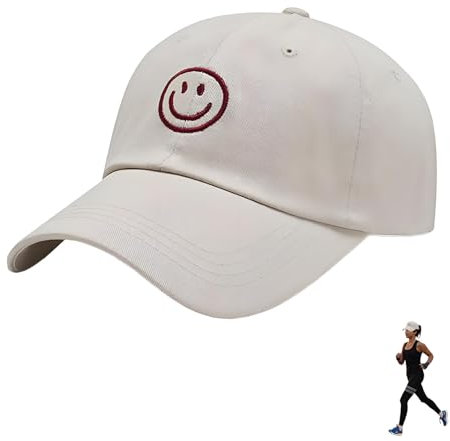 agogue Smiley Baseball Cap, Cap Für Kleine Köpfe Baseball Caps, für Herren Damen Sportlicher Draußen Kappen Hüte, für Freizeit und Alltag Erhältlich