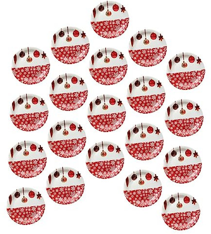 Holibanna 20 pezzi Piatti Natalizi per Dessert per Natale e Capodanno Materiale Sicuro e Comodo Design per con e Famiglia