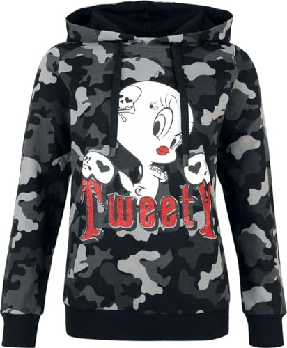 LOONEY TUNES Tweety Skull Frauen Kapuzenpullover Multicolor