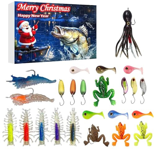 Adventskalender Für Angler Im Jahr 2025 24-Tage Angelköder