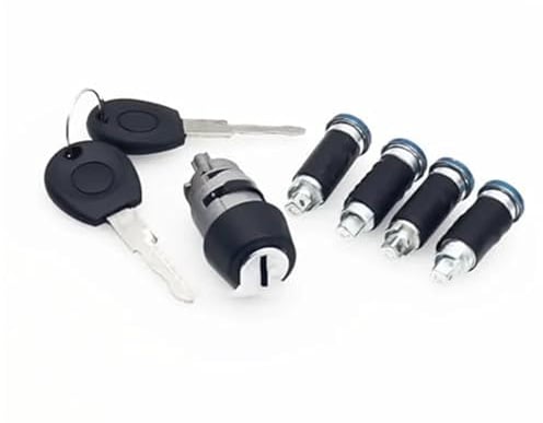 ZAPYVET Heckklappenschloss, for VW, for Caravelle T4 1990-2003 Transporter Zündschalter und Türschloss Zylindersatz 2 Schlüssel 701837205 / 357905855B Türschlossaktuator für Autos