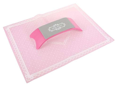2 Stück-pack Silikon Handkissen für Maniküre und Nageltraining | Waschbar und Leicht Abwischbar, Dekoratives Design, für Beauty Schülerinnen, Mobile Einsätze