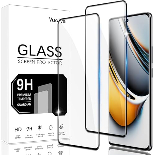 Vuciya Pack de 2 Protector de Pantalla para Realme 11 Pro/11 Pro Plus/11 Pro+ Cristal Vidrio Templado Dureza 9H,Antihuellas,Alta Sensibilidad,Sin Burbujas,Antiarañazos