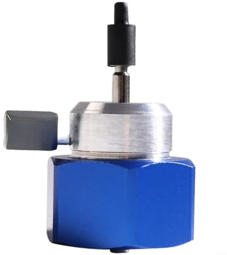 BlesConi Adattatore valvola gas blu con monitor di pressione 300 psi spurgo per sistemi di propano piscina (BY021)