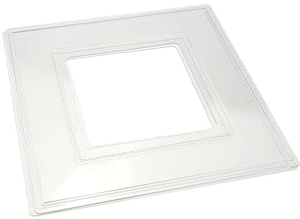 rhinocables, Single Socket Cover, Light Switch Cover for Wall Light - Plastic Plate, Light Switch Frame or Single Plug Socket Cover, Clear Back Panel - Great Home Improvement Accessories