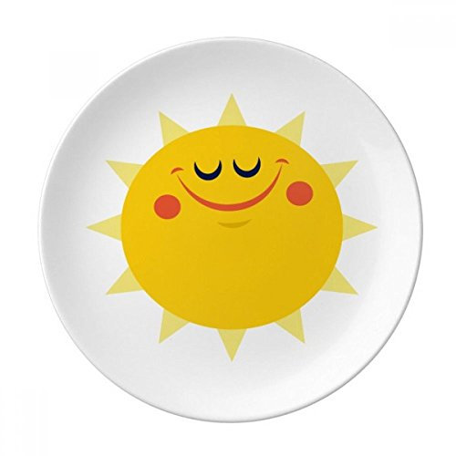 DIYthinker Universum Und Alien Lächeln Sonne Dekorative Porzellan Dessertteller 8-Zoll-Dinner Home Geschenk 21cm Diameter Mehrfarbig