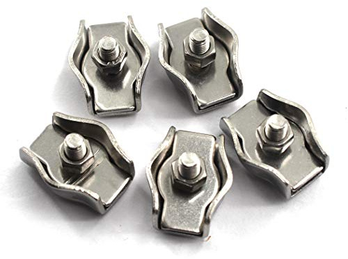 M3 Wire Rope Clip Clamp 304 Stainless Steel Cable Clip (Pack of 30)