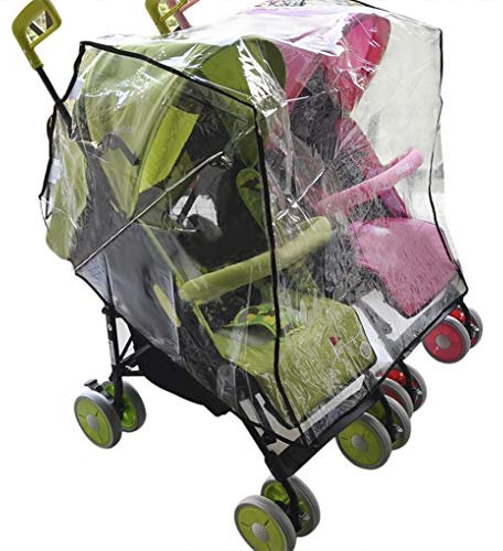 Baby Regenverdeck Regenschutz für Kinderwagen Zwillingskinderwagen Regenhaube, Sonnenschutz Sonnenverdeck für Buggy & Sportwagen