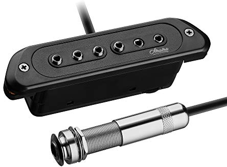 Amumu SP60 Tonabnehmer für Akustikgitarre, Humbucker, magnetisch, passives Schallloch, Tonabnehmer für Akustikgitarre