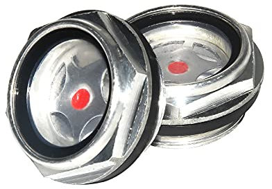 Flyshop Aluminum Alloy G1-1/2 Male Thread Air Compressor Fittings Oil Sight Glass