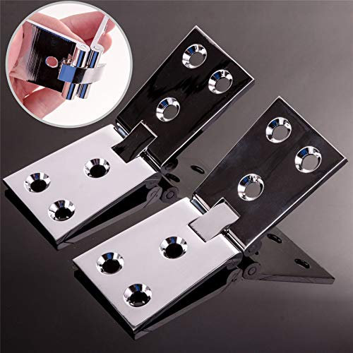 Pair of Counter Flap Chrome Plated Brass Hinges, 32mm Bar/Pub Counter Flap