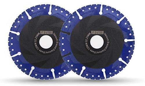 DT-DIATOOL Disco Diamantato 2 Pezzi 125 x 22,23 mm Lama per Sega Universale per Cemento Armato Metallo Alu Rebar Ferro PVC Tutti i Materiali Resistenti