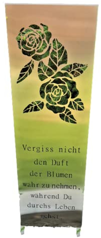 Jürgen Bocker Garten-Ambiente Gartenstecker Gartenschild Duft der Blumen aus Edelstahl matt gebürstet Abmessung 120x25x5 cm, Silber, 120 cm