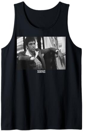 Scarface Tony Montana, sitzendes Portrait, Logo Tank Top