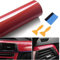 AzulLanse AL-001,6D Autofolie, Vinylfolie, 40 x 300 cm, mit Kohlefaser-Vinyl, hochglänzend, wasserdicht, für DIY-Fahrzeugdekoration, Aussehen und Innenraum (rot)