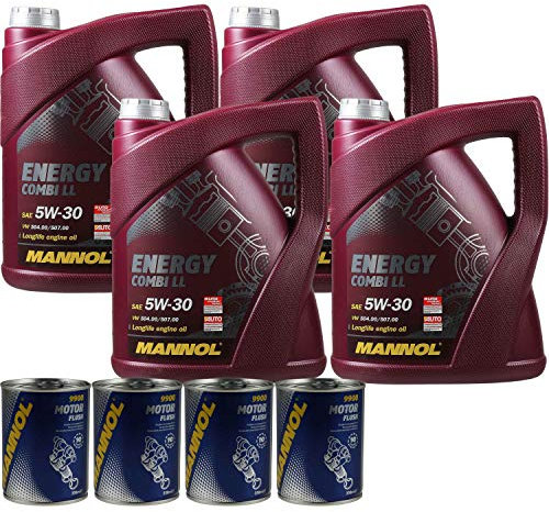 QR-PARTS 69810776 20L Motoröl MANNOL Energy Combi LL 5W-30 4x MANNOL Motor Flush ADDITIV