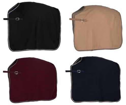 netproshop Weiche Nierendecke mit Fleece Ausreitdecke mit Schweifkordel Shetty bis XLFull, Groesse:Full, Farbe:Schwarz