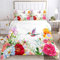 IUNTWEIE Bettwäsche 200x200 Blumen, Blumen Vögel Muster Mikrofaser Bettwäsche-Sets mit Reißverschluss, Weich & Angenehm & Atmungsaktiv Bettwäsche Set (Blumen-4, 200x200cm)