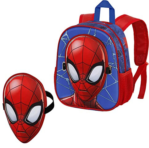 Marvel-Mochila Mask, 24 x 27 cm, Capacidad 6 L, Rojo Spiderman