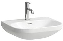LAUFEN Lua Waschtisch, 1 Hahnloch, mit Überlauf, 550x460mm, H8110810001041, Farbe: Weiß