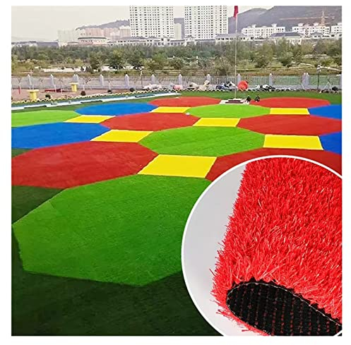 YJEUZCD Rasenteppich, Hohe Dichte 2cm Dick Synthetisches Gras, Balkon Spielplatz Kunstrasen Mat， Eingangstür Hinterhof Rasenteppich, Größen (Farbe : Gelb, Größe : 50x120cm)