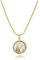 MiniJewelry Virgo Astrological Signs Zodiac Necklaces Constellations Horoscope Round Gold Opal Pendant Gray Birthday Birthstones