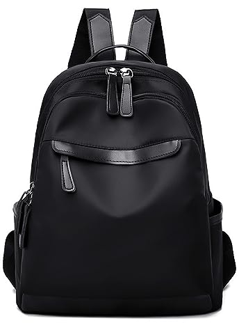 Rucksack Handtasche Damen Elegant Modern, Rucksackhandtaschen Cityrucksack Klein Frauen Daypack, Wasserdicht Rucksäcke Schwarz Sportlich Tagesrucksack, Anti Diebstahl Mädchen Tasche für Reise Wandern