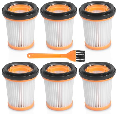 iVanzoll 6Pack WV200UK Washable Filters for Shark WandVac Cordless Handheld Vacuum Cleaner WV200UK, WV251UK, WV201, WV205, WV220