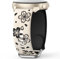AMSKY Deux Tons Floral Bracelet Compatible avec Samsung Watch 7/4/6/5 40mm 44mm, Galaxy Watch 6/4 Classic 43mm 47mm 42mm 46mm, Watch 5 Pro 45mm, Watch 3 41mm, Gravés Bracelet 20mm en Silicone Femme