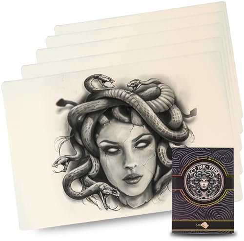 GANGA TATTOO Piel Sintetica Tatuaje 3mm - 5 Pcs de Piel Sintética para Tatuar 200x300x3mm, Pieles Sinteticas Tatuaje de 3mm para Tatuar a Doble Cara para Tatuador Profesional o Principiante.