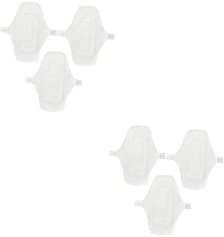 Gatuida 6pièces Serviettes Hygiéniques Réutilisables De Doublure Imperméable Pour Culottes Lavables Idéales Pour Voyage Et Menstruations Blanc