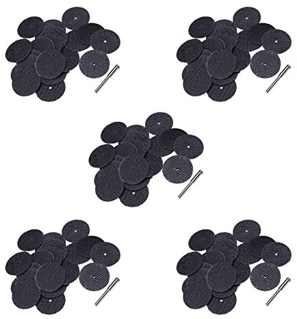 Haopeuk 125 Stk Trennscheiben Trennscheibe Satz 32mm mit Spanndorn Fuer Drehwerkzeug